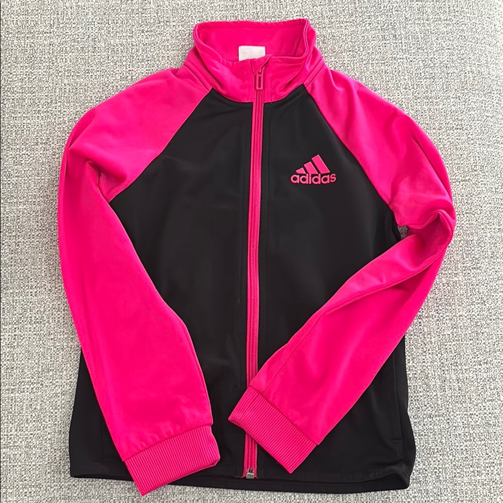 Adidas Kids Swim Jacket - Black and Pink
